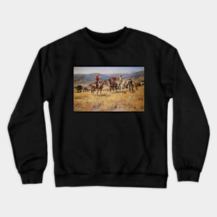 When Law Dulls the Edge of Chance by CM Russell Crewneck Sweatshirt